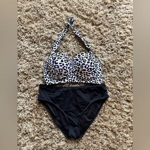 Leopard B&W Bikini Set